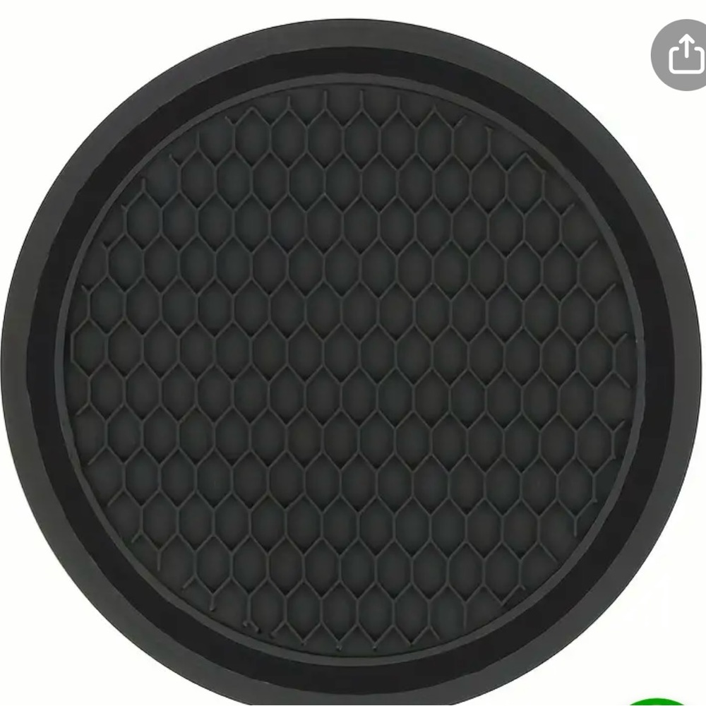 🆕 BLACK (4) Car Cup Coasters